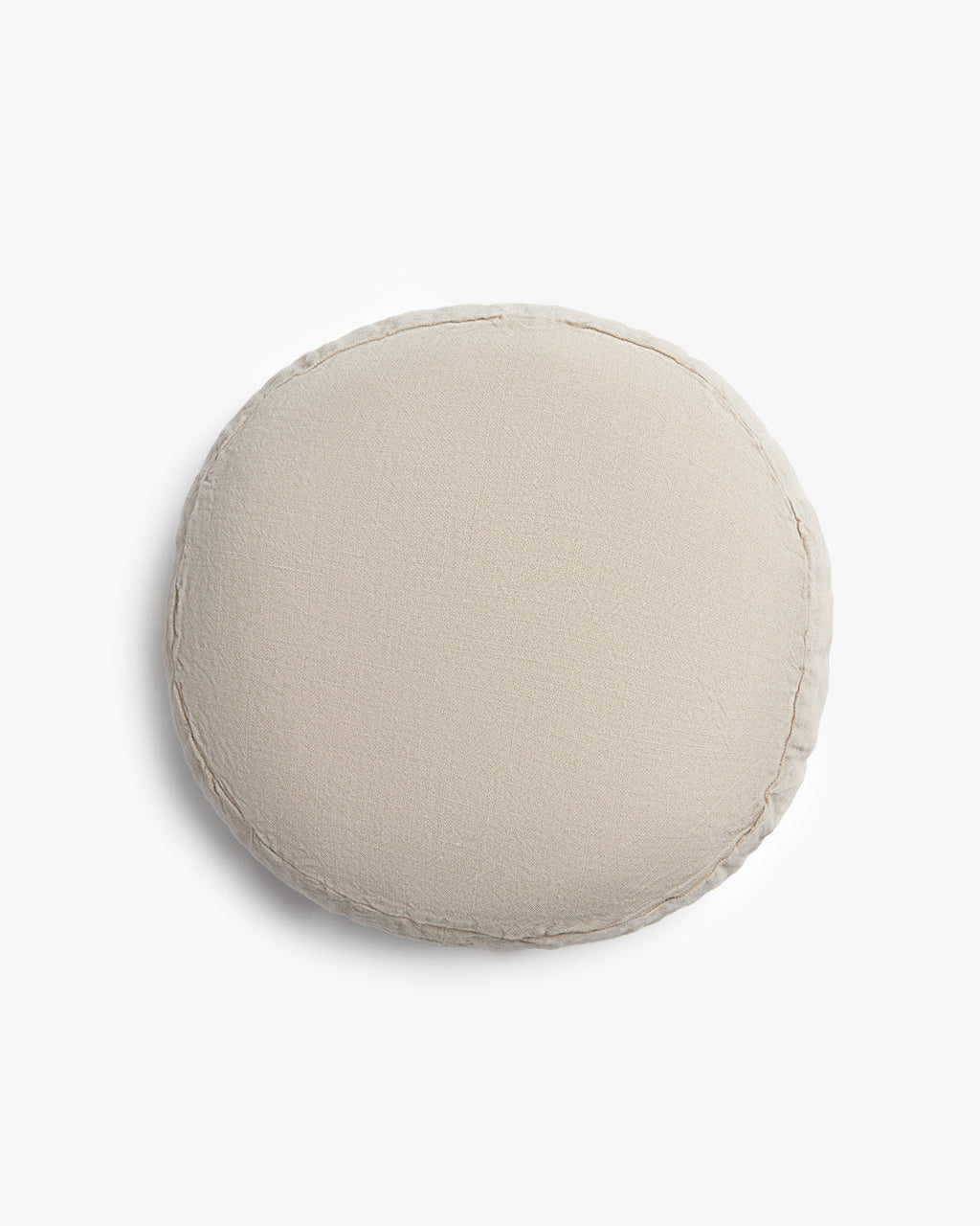 Vintage Linen Round Pillow Cover